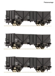 Roco 6600141 - H0 - 3-tlg. Set Offene Güterwagen Klagenfurt, SNCF, Ep. III